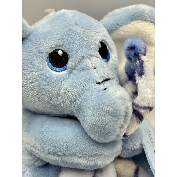 Little Beginnings Blue Elephant Plush Lovey Animals Security Blanket Baby Lovie - Picture 4 of 13